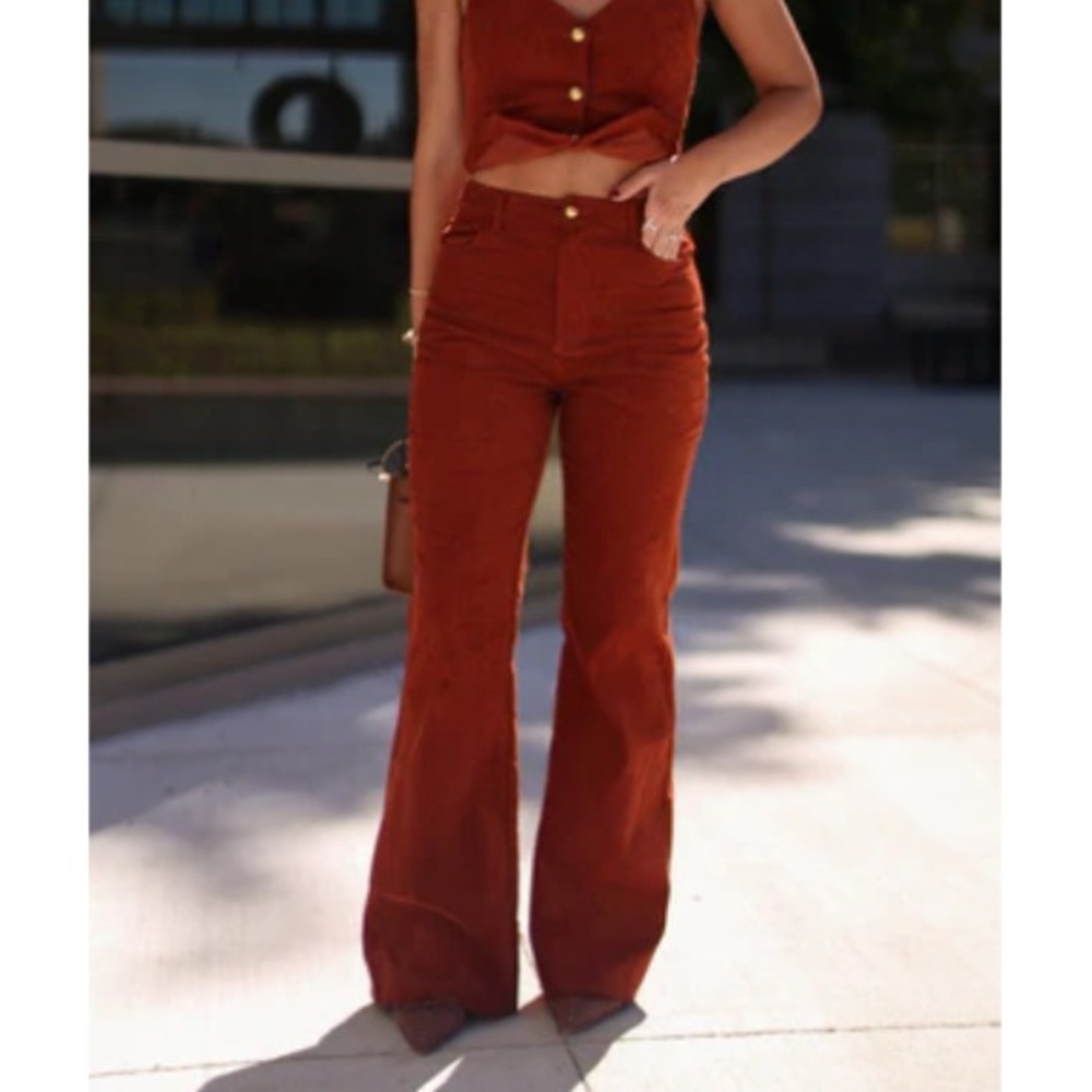 In Your Lane Flare Corduroy Pants